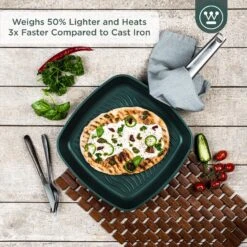 Westinghouse Grillpan Performance - Gracious Green - 28 X 28 Cm - Standaard Anti-aanbaklaag -Keukenbenodigdheden Winkel WCFP0095G28SG 2