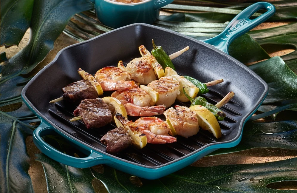 Le Creuset Grillpan Signature - Deap Teal - 26 X 26 Cm - Geëmailleerde Anti-aanbaklaag 3 Le Creuset Grillpan Signature - Deap Teal - 26 X 26 Cm - Geëmailleerde Anti-aanbaklaag - Afbeelding 3