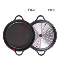 Valira Braadpan Met Deksel Aire - ø 32 Cm / 8.8 Liter -Keukenbenodigdheden Winkel non stick short casserole induction 2 1