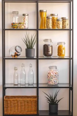 Sareva Voorraadpot - Glas / RVS Deksel - ø 8 Cm / 1 Liter 6 Sareva Voorraadpot - Glas / RVS Deksel - ø 8 Cm / 1 Liter -Keukenbenodigdheden Winkel opbergglas stellingkast 5 5