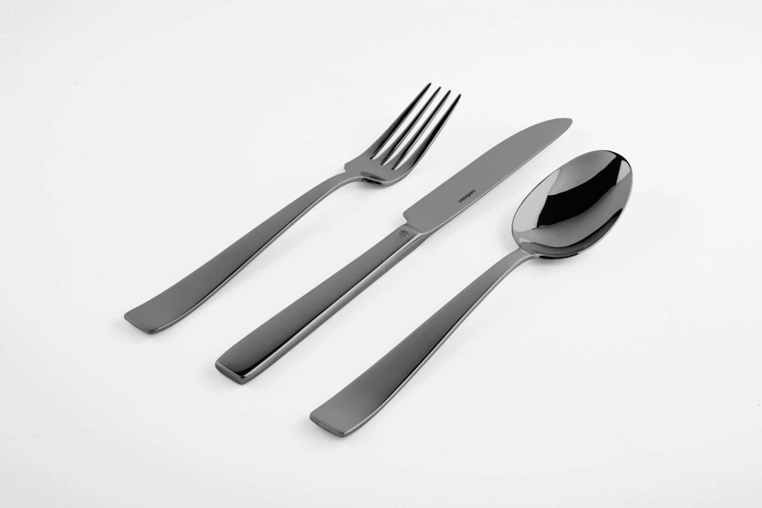 Sambonet Bestekset Flat - Zwart - 24 Delig / 6 Personen 5 Sambonet Bestekset Flat - Zwart - 24 Delig / 6 Personen - Afbeelding 5