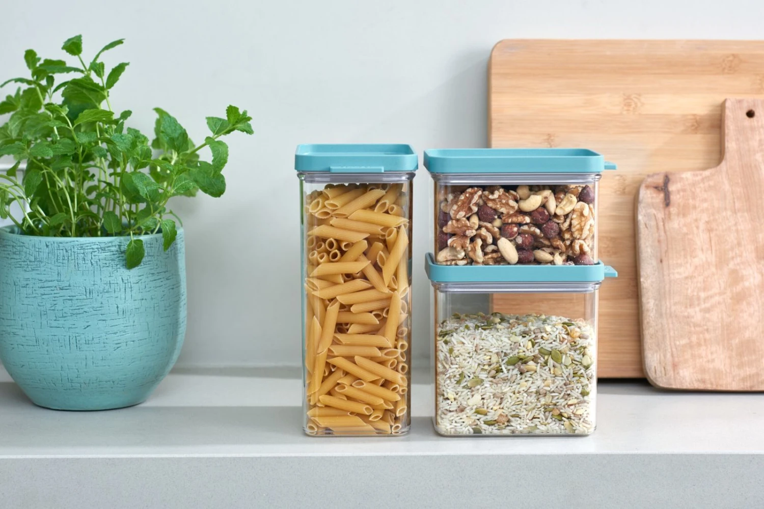 Mepal Bewaardoos Omnia Nordic White 3-Delig 3 Mepal Bewaardoos Omnia Nordic White 3-Delig - Afbeelding 3